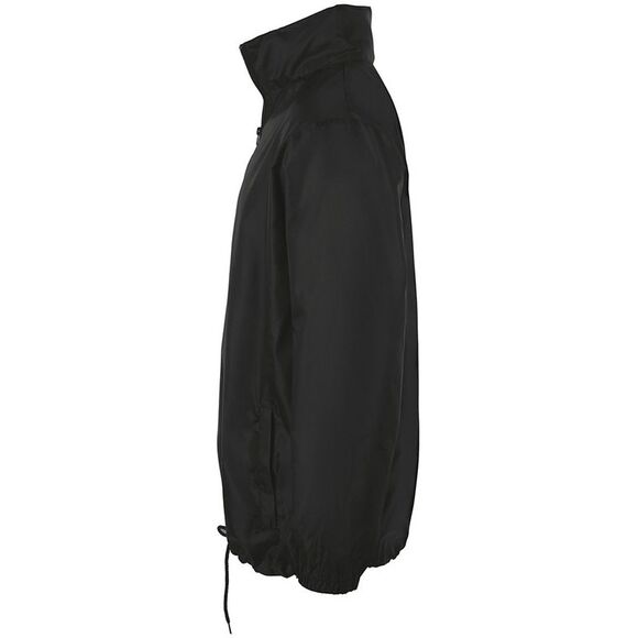 SOLS Unisex Shift Showerproof Windbreaker Jacket / Black - Picture 3 of 4